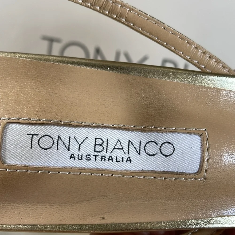 Tony Bianco Gold Strappy Sandals - Picture 6 of 9